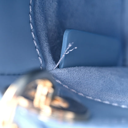 Christian Dior Patent Cannage Micro Lady Dior Cornflower Blue 10 of 14