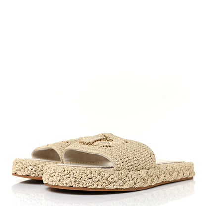 Chanel Cord Braided CC Mules 39 Light Beige 3 of 10