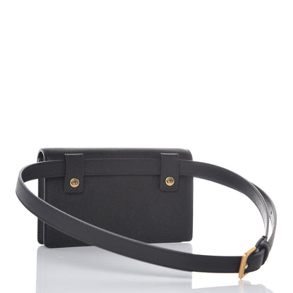 Christian Dior Grained Calfskin Saddle Belt Bag Black 3 of 12