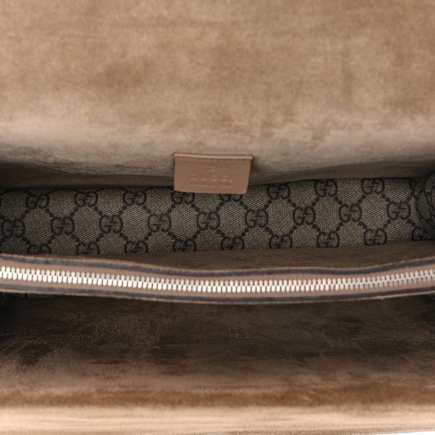 Gucci GG Supreme Monogram Medium Dionysus Shoulder Bag Taupe 5 of 12