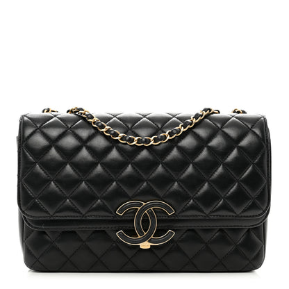 Chanel Lambskin Quilted Large CC Chic Flap Black 1 of 11