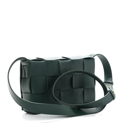 Bottega Veneta Lambskin Maxi Intrecciato Cassette Crossbody Bag Raintree Green 3 of 8