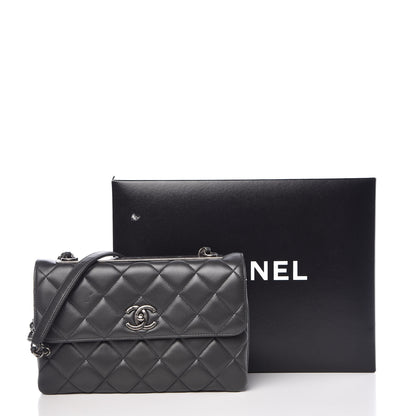 Chanel Lambskin Quilted Medium Trendy CC Flap Grey 11 of 11