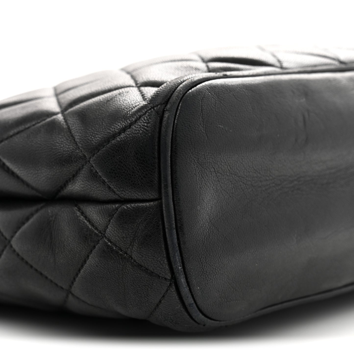 Lambskin Quilted Shoulder Bag Black