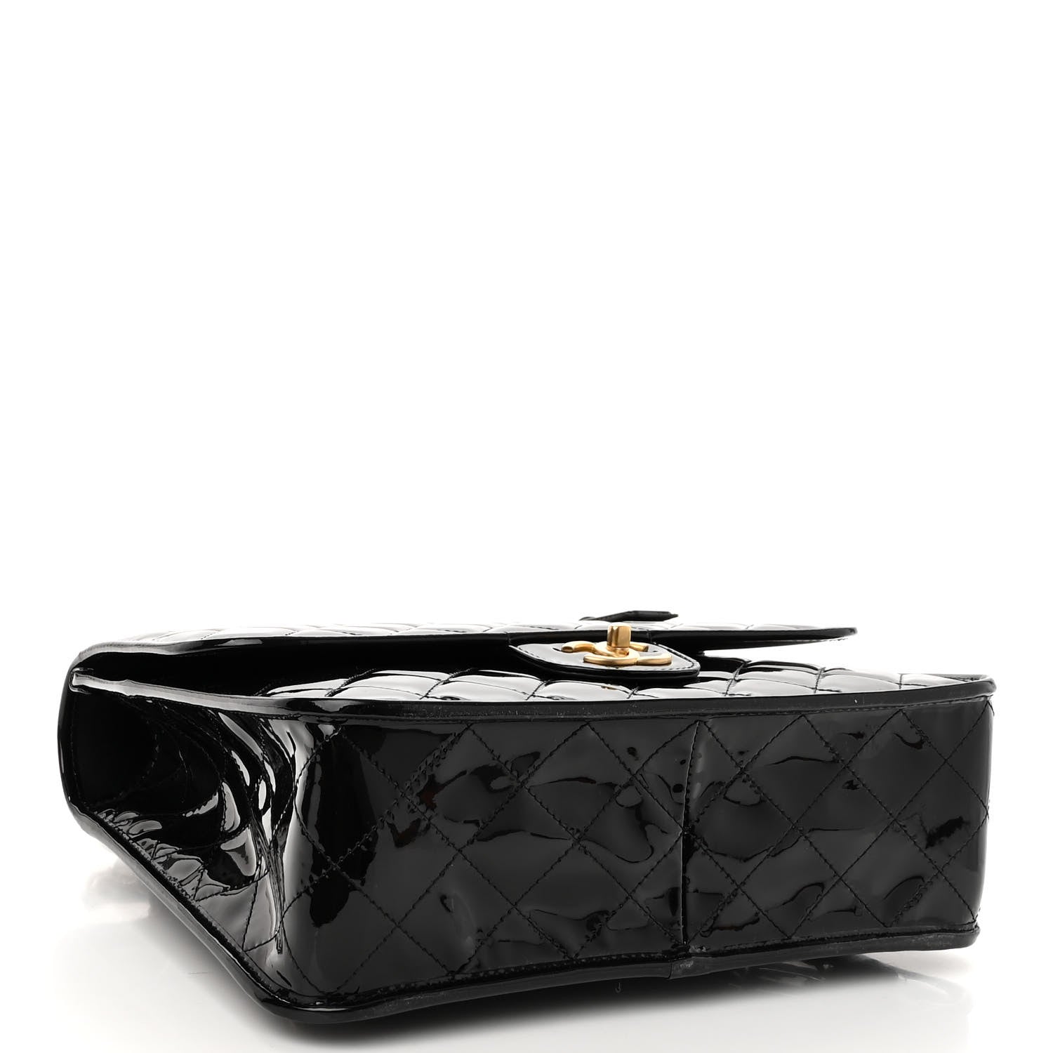 Chanel Patent Quilted Large School Memory Top Handle Flap Black 4 of 10