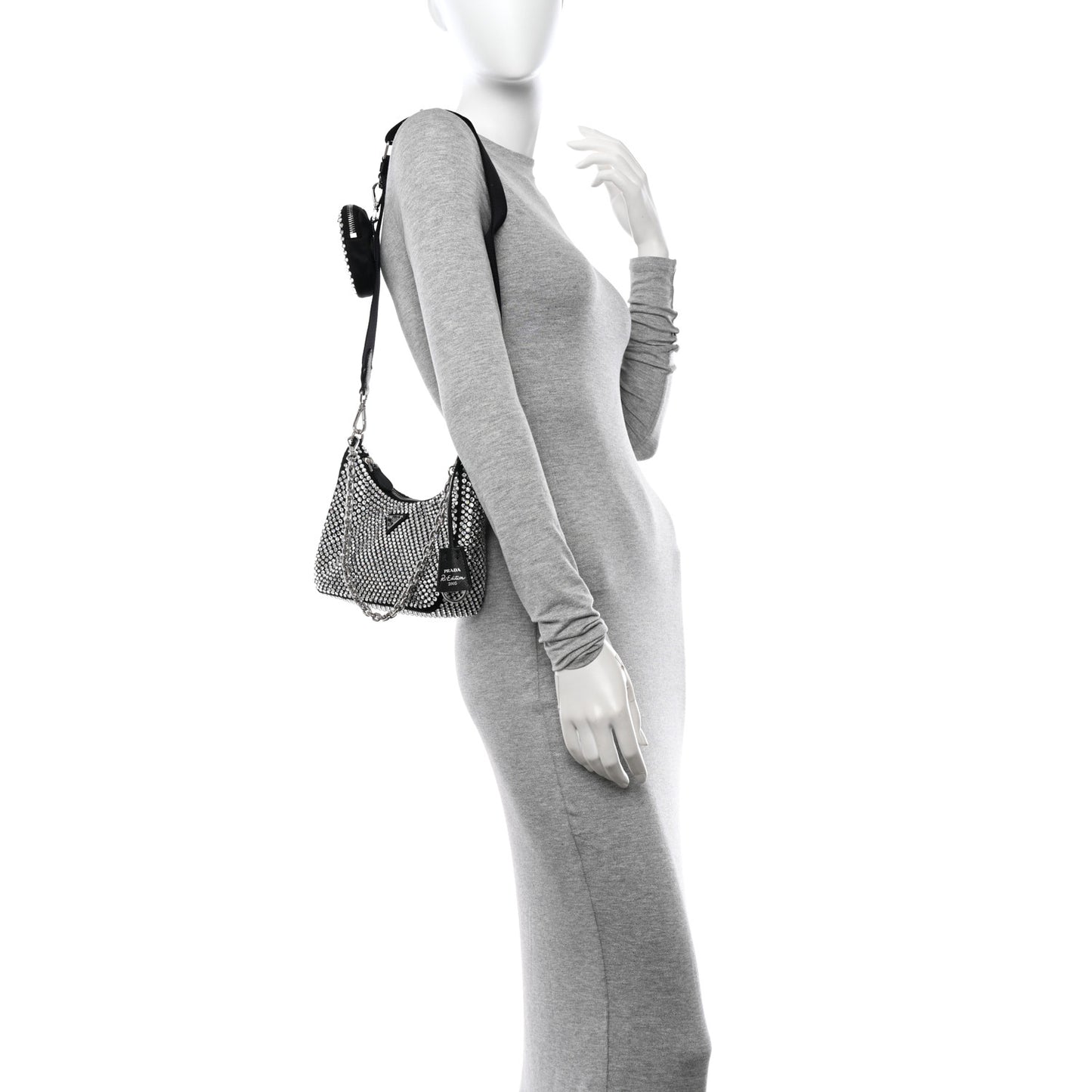 Satin Crystal Re-Edition 2005 Shoulder Bag Cristal