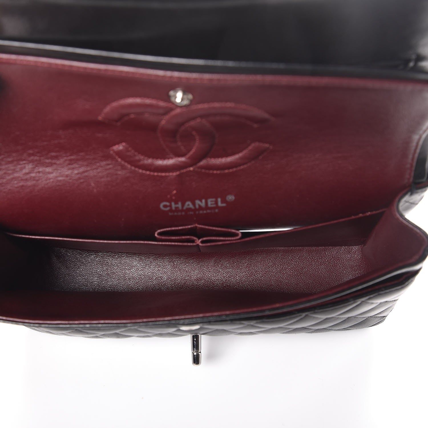Chanel Lambskin Quilted Medium Double Flap Black 5 of 8