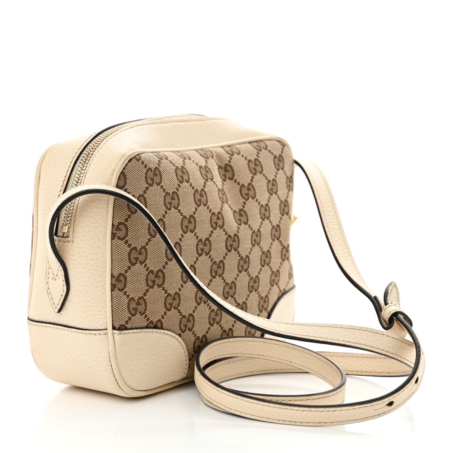 Gucci Monogram Dollar Calfskin Mini Bree Messenger Bag Beige Ebony Avoire 3 of 12