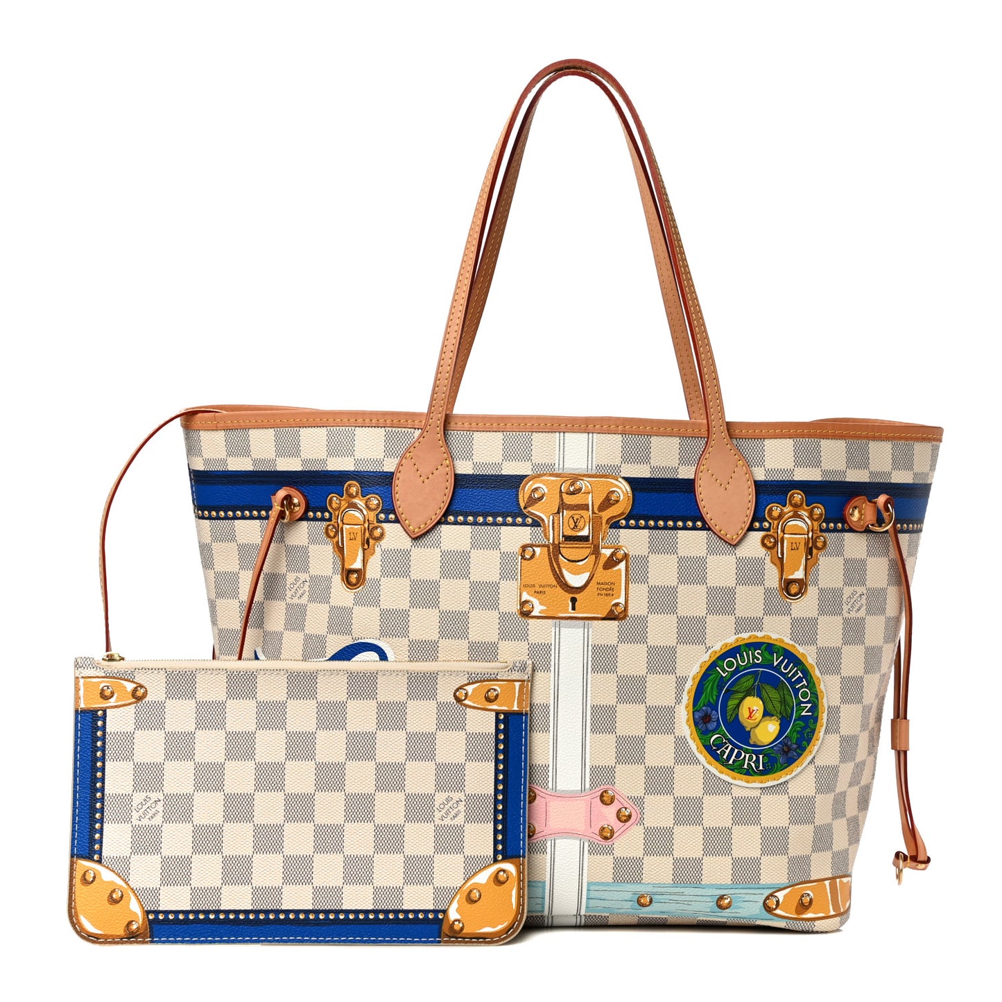 Damier Azur Summer Trunks Capri Neverfull MM