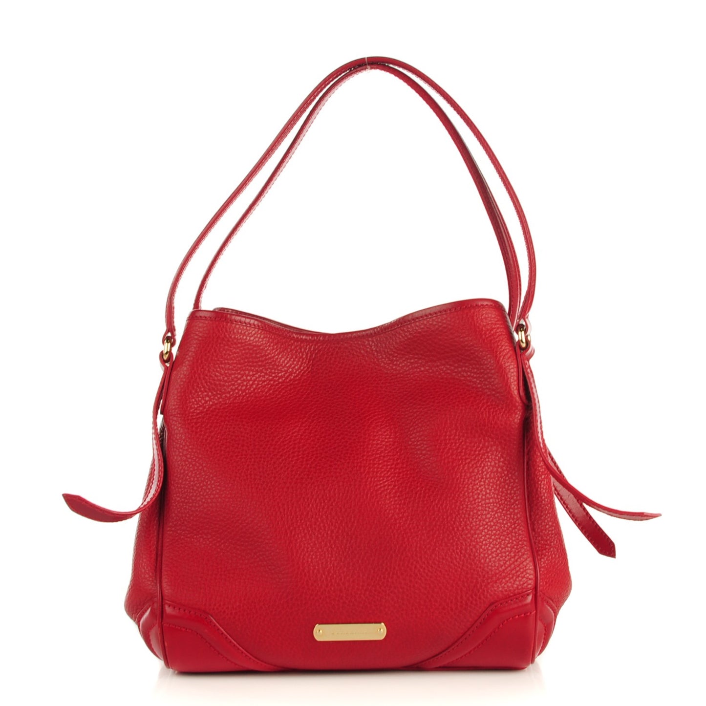 Grainy Calfskin Canterbury Tote Red