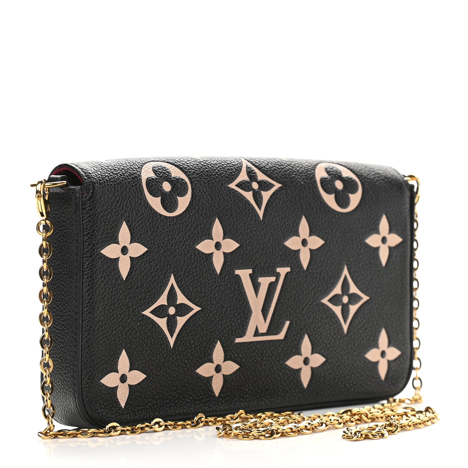Louis Vuitton Empreinte Monogram Giant Felicie Pochette Black Beige 3 of 10