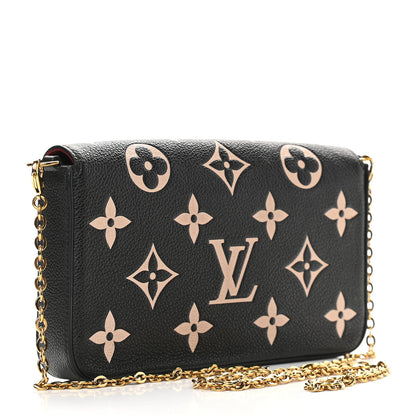 Louis Vuitton Empreinte Monogram Giant Felicie Pochette Black Beige 3 of 10