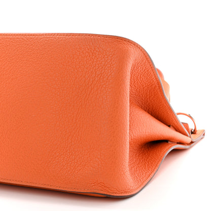 Hermes Taurillon Clemence Jypsiere 34 Orange 10 of 12