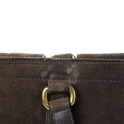 Gucci Suede Medium 1973 Top Handle Satchel Olive 19 of 19