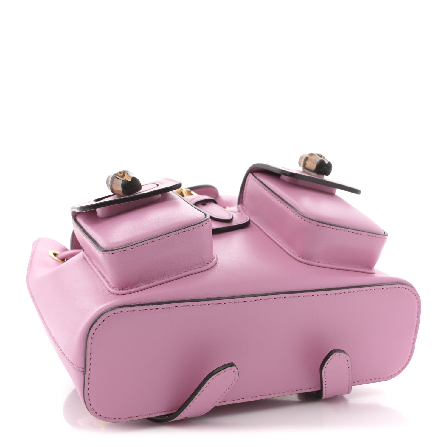 Gucci Calfskin Bamboo Backpack Glossy Pink 4 of 10