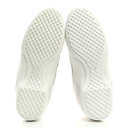 Chanel Calfskin Fabric Mesh Strass Womens CC Sneakers 39 White Silver 4 of 8