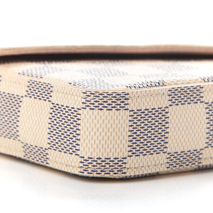 Louis Vuitton Damier Azur Pochette Felicie Chain Wallet Rose Ballerine 10 of 11