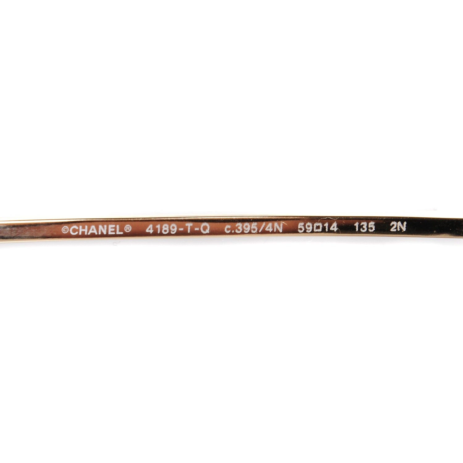 Chanel Lambskin CC Aviator Sunglasses 4189-T-Q Gold 5 of 10