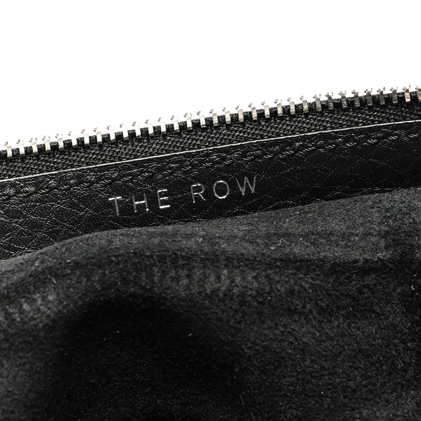 Grained Calfskin Large Slouchy Banana Bag Black