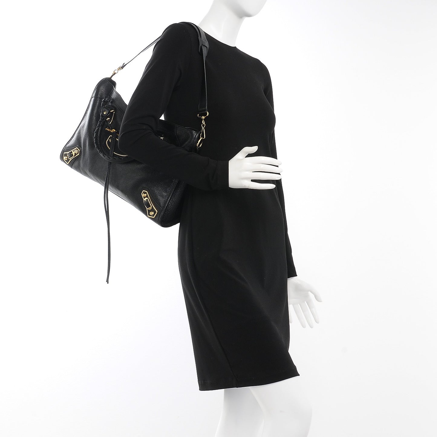 Chevre Gold Metallic Edge Hardware City Black