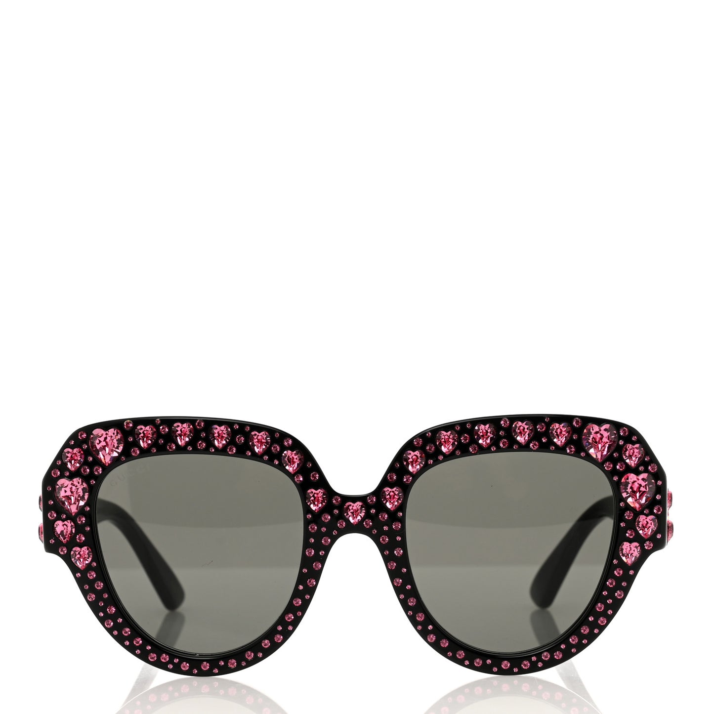 Crystal Heart Sunglasses GG0308S Black