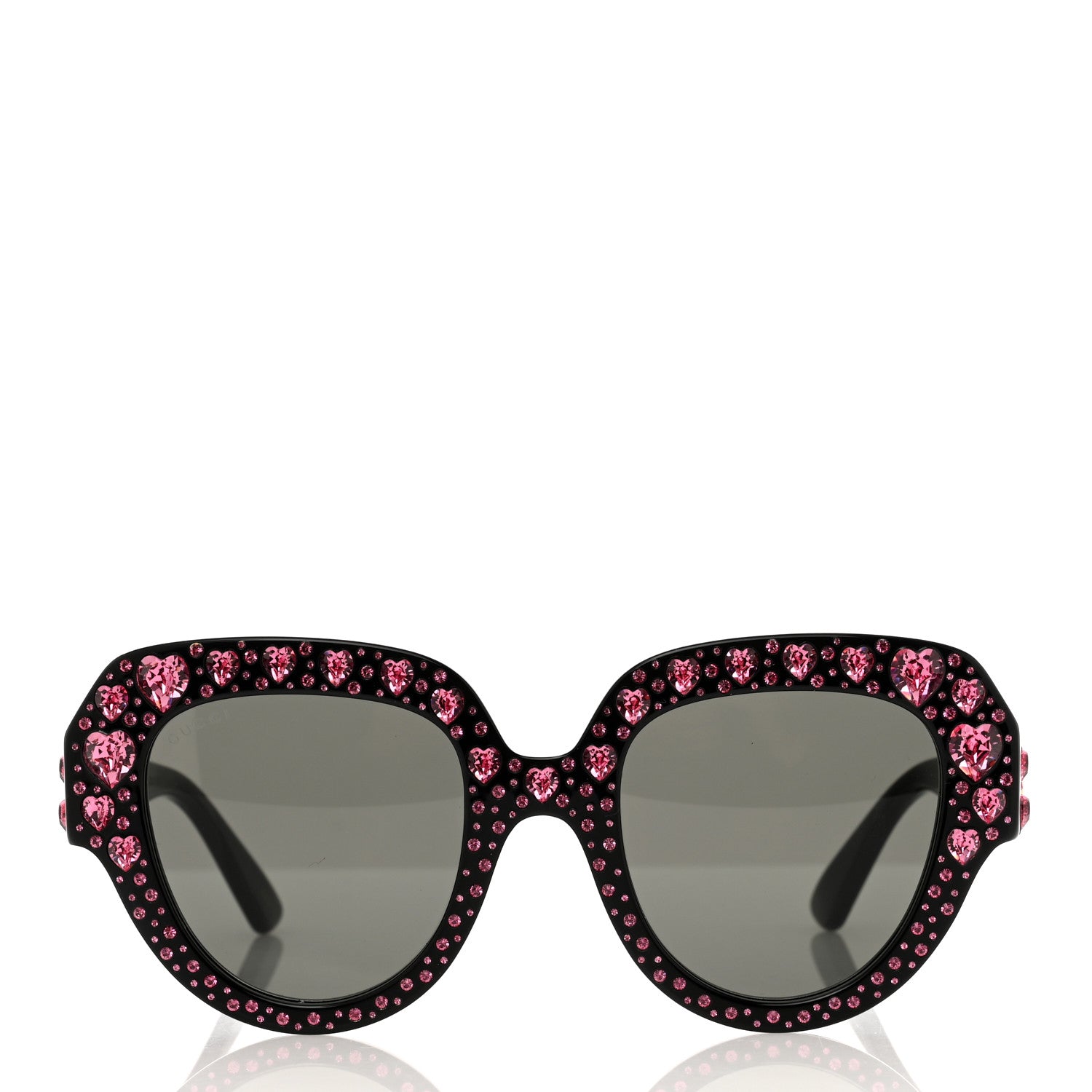 Gucci Crystal Heart Sunglasses GG0308S Black 2 of 6
