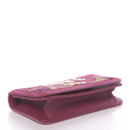 Gucci Velvet Matelasse Love Embroidered GG Marmont Mini Bag Light Raspberry Rose 4 of 10