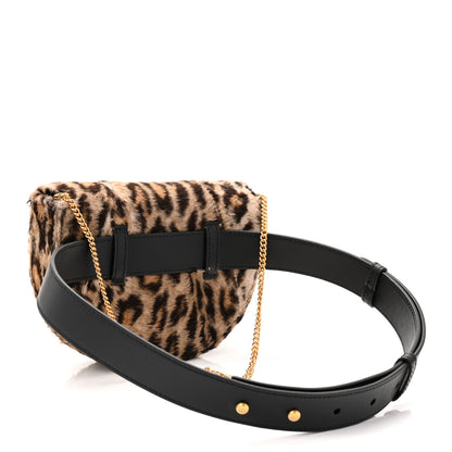 Versace Faux Fur Leopard Virtus Belt Bag Black 3 of 10
