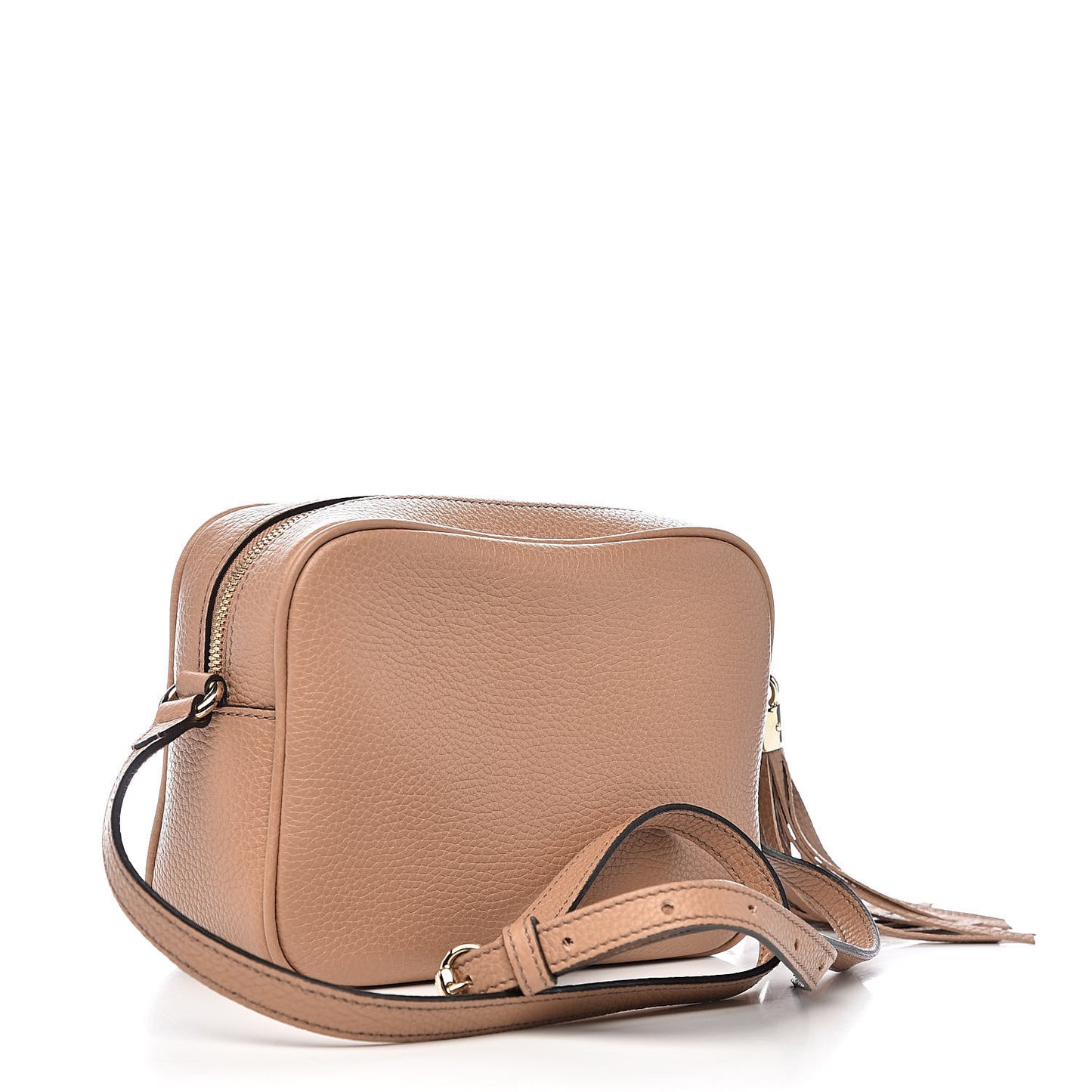 Pebbled Calfskin Small Soho Disco Bag Rose Beige