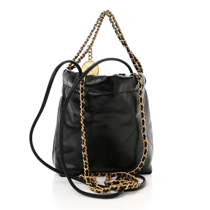 Chanel Shiny Calfskin Quilted Mini Chanel 22 Black 3 of 10