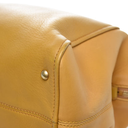 Fendi Capra Vitello Saddle Colorblock Large Chameleon Tote Beige Camel 9 of 10