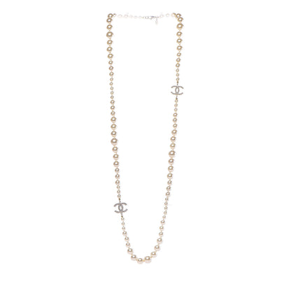 Chanel Pearl CC Long Necklace Gold 3 of 6
