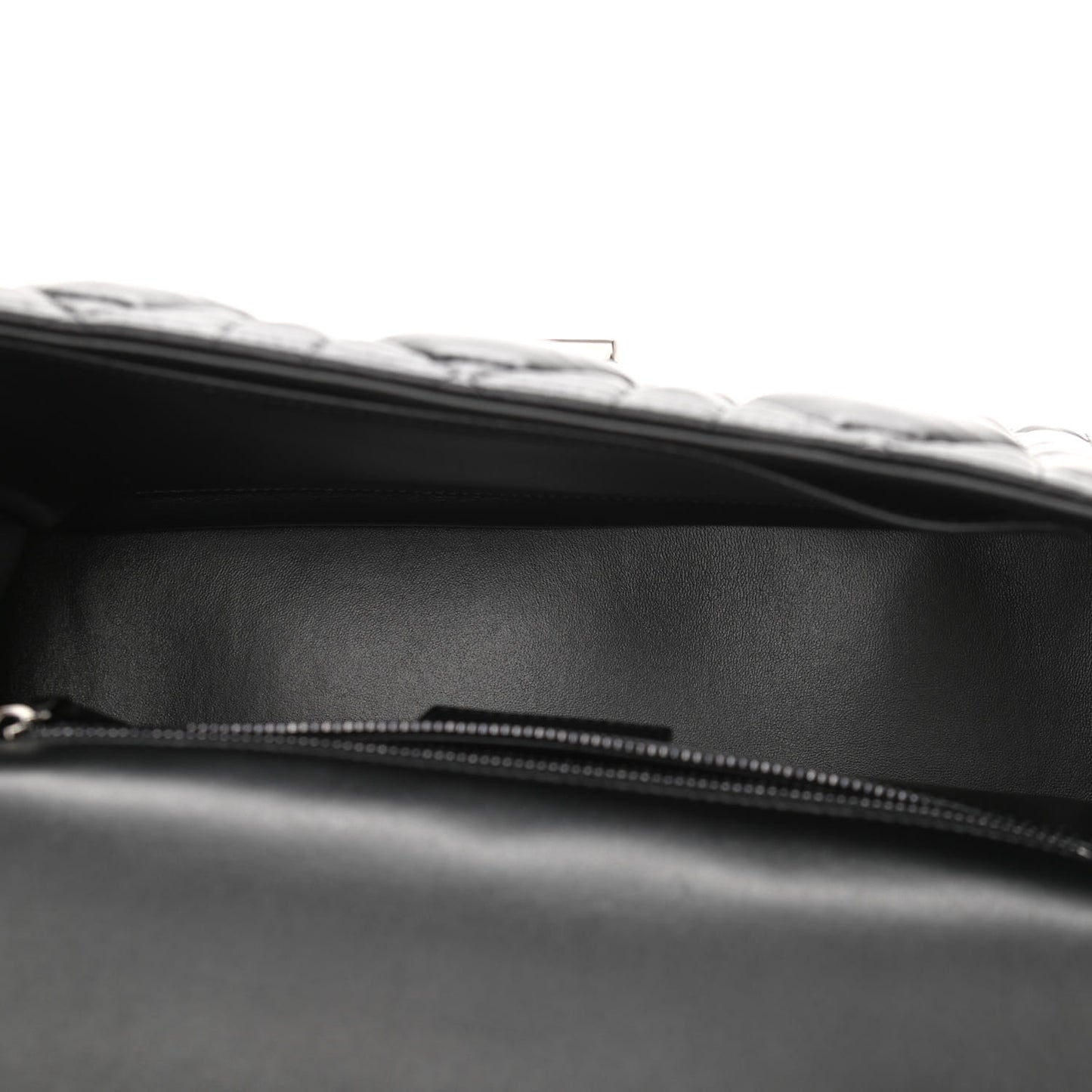 Calfskin Macrocannage Large Caro Bag Black