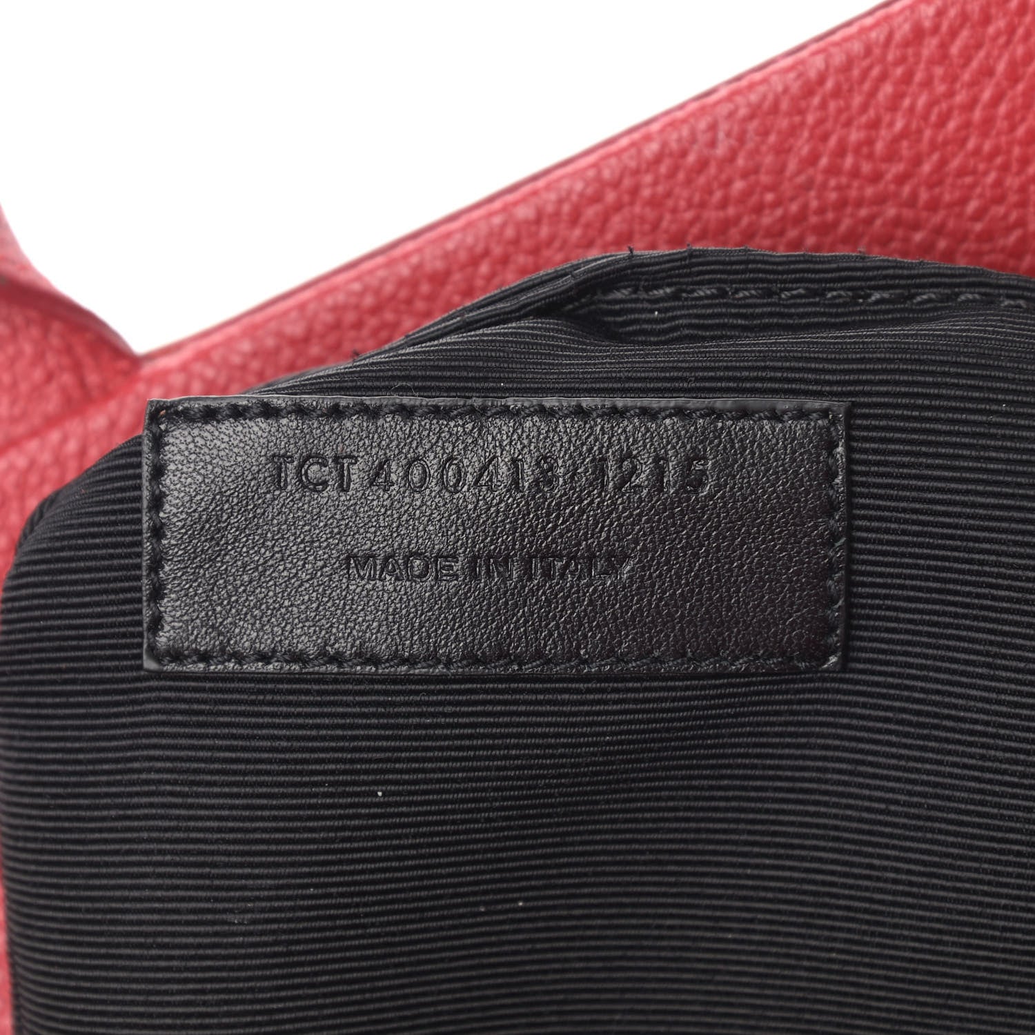 Saint Laurent Grained Calfskin Small Cabas Rive Gauche Red 7 of 21