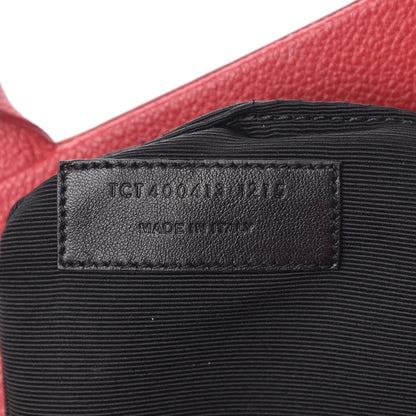Saint Laurent Grained Calfskin Small Cabas Rive Gauche Red 7 of 21