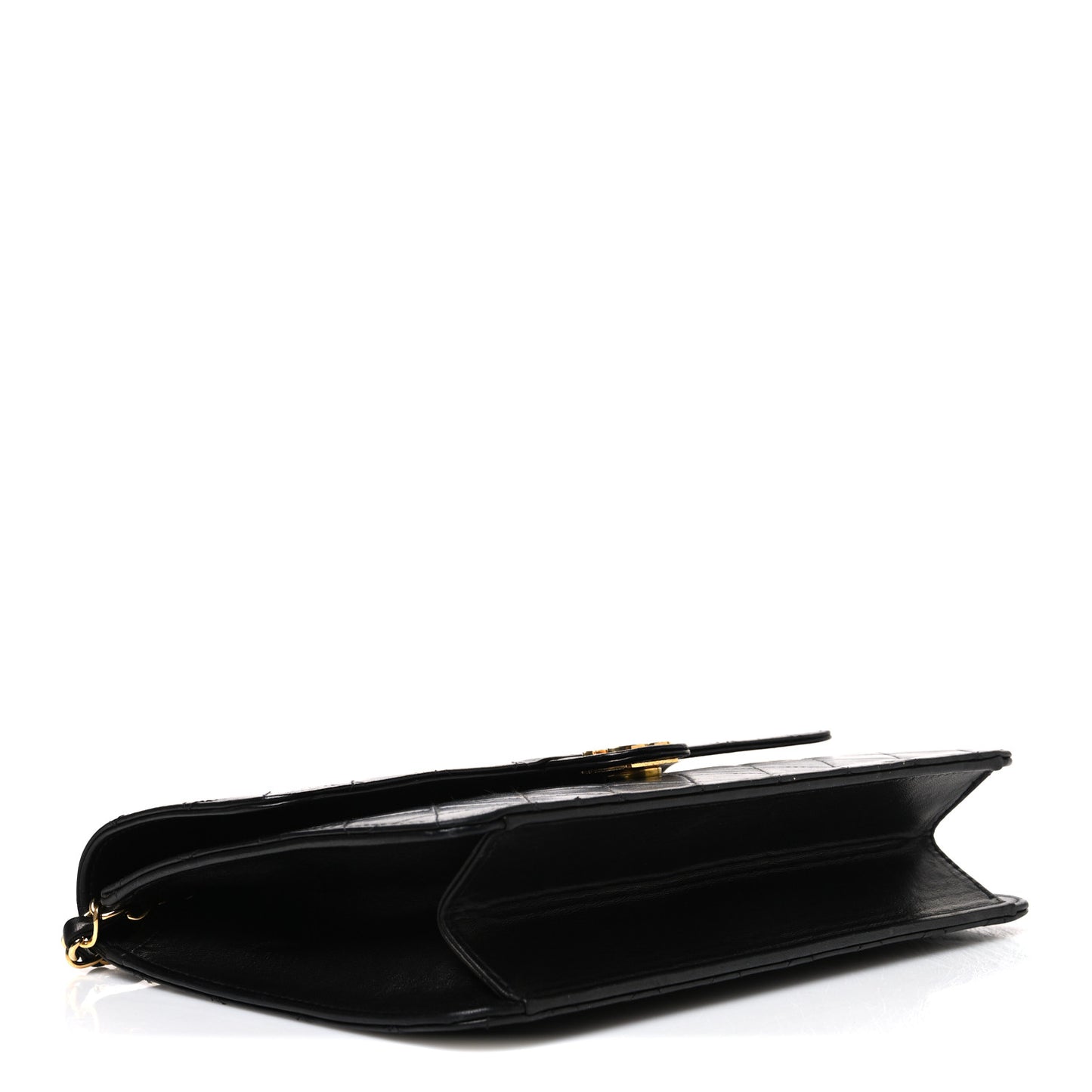 Lambskin Quilted Medium Single Flap Black
