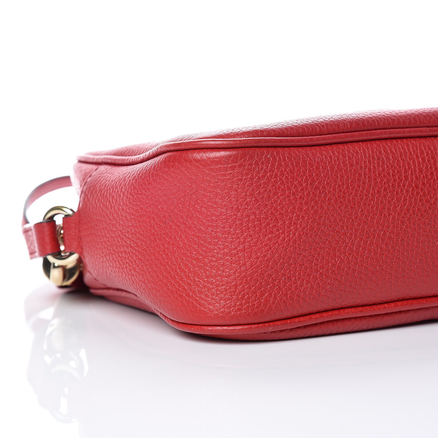 Gucci Pebbled Calfskin Small Soho Disco Bag Tabasco Red 6 of 16