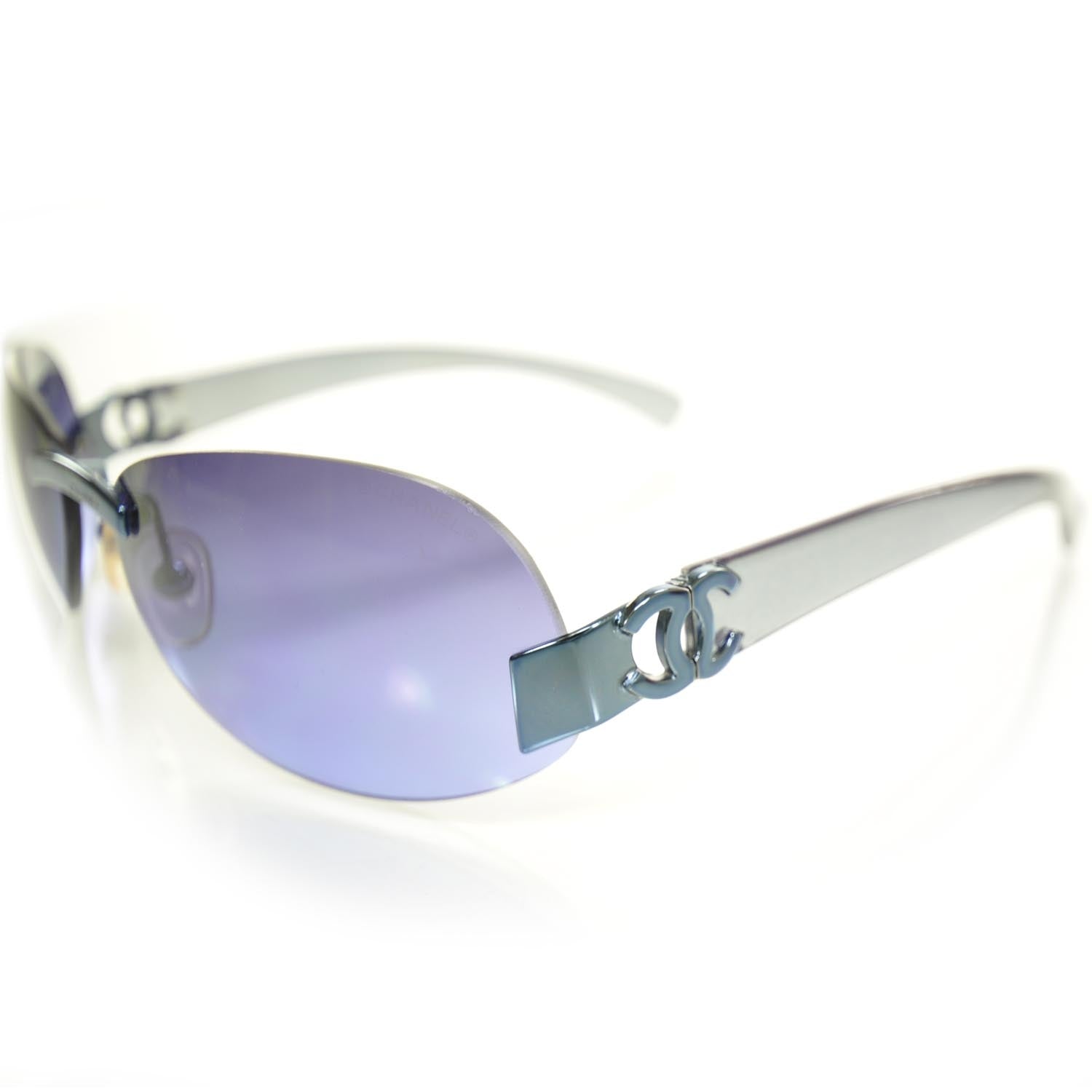 Chanel Frameless CC Logo Sunglasses Purple 4037 5 of 7