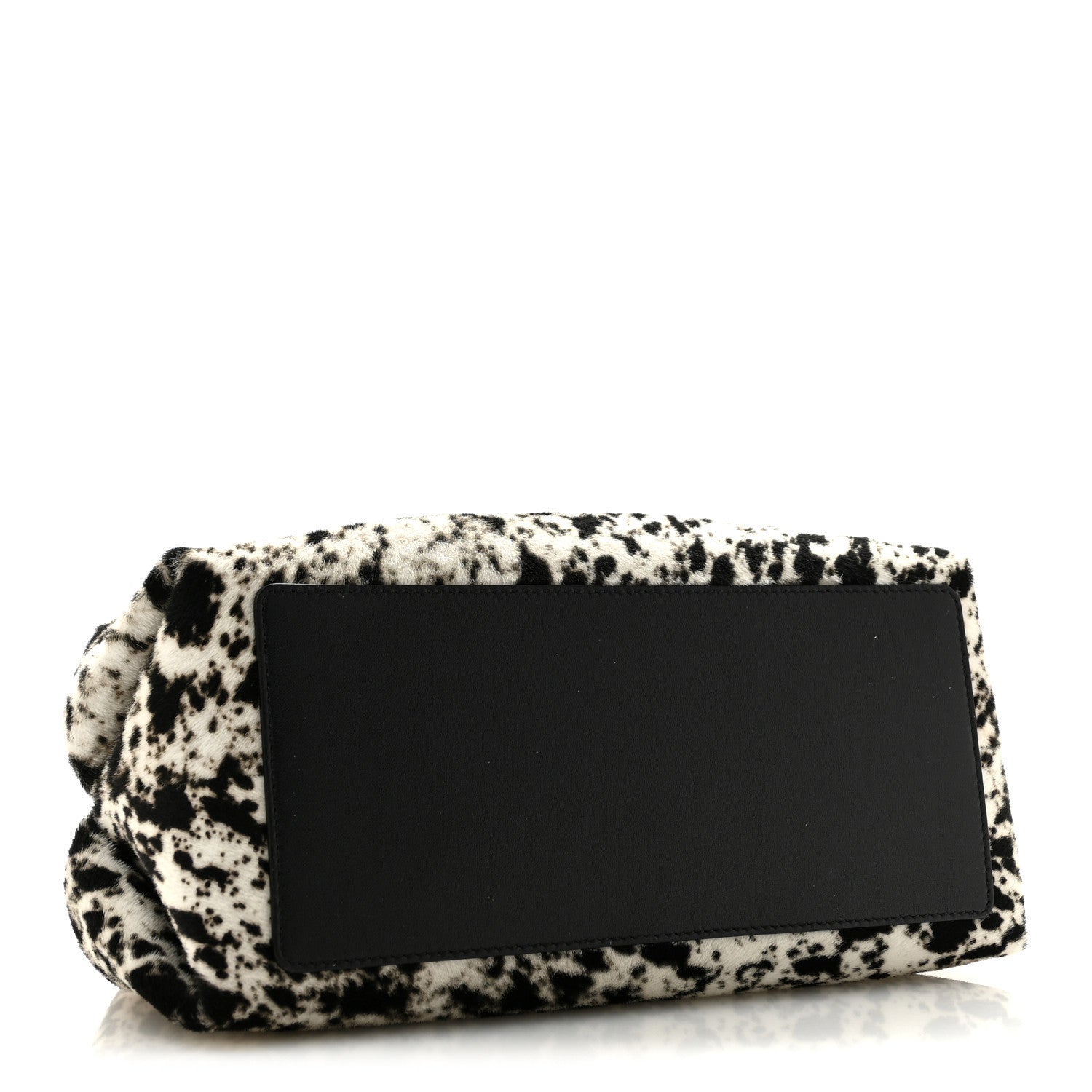 Chanel Lambskin Pony Hair Printed Clutch With Chain Black White 3 of 10