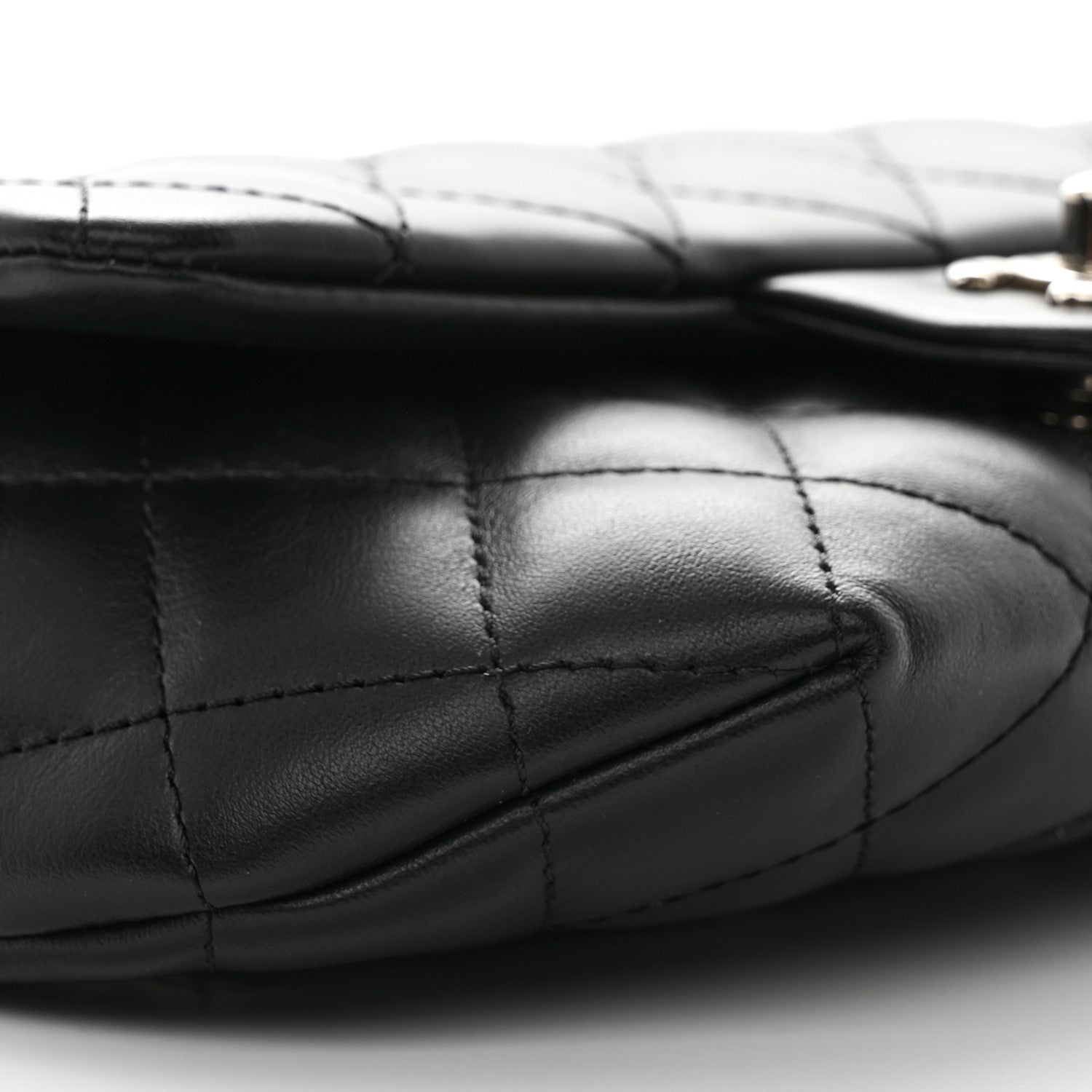 Chanel Calfskin Quilted CC Uniform Flap Belt Bag Black 10 of 12
