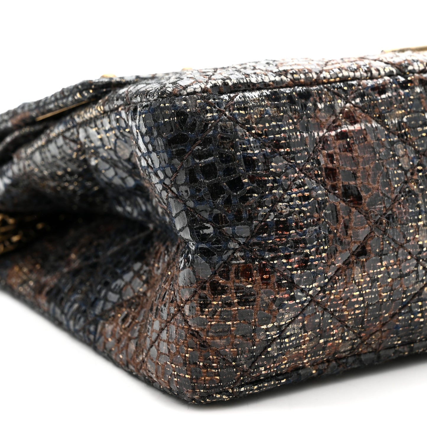 Metallic Glazed Tweed Quilted 2.55 Paris Shanghai Reissue 226 Flap Multicolor