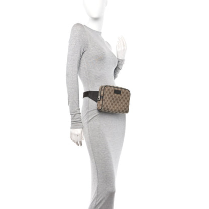 Gucci Monogram Dollar Calfskin Belt Bag Beige Ebony Testa di Moro Marrone Scuro 2 of 10