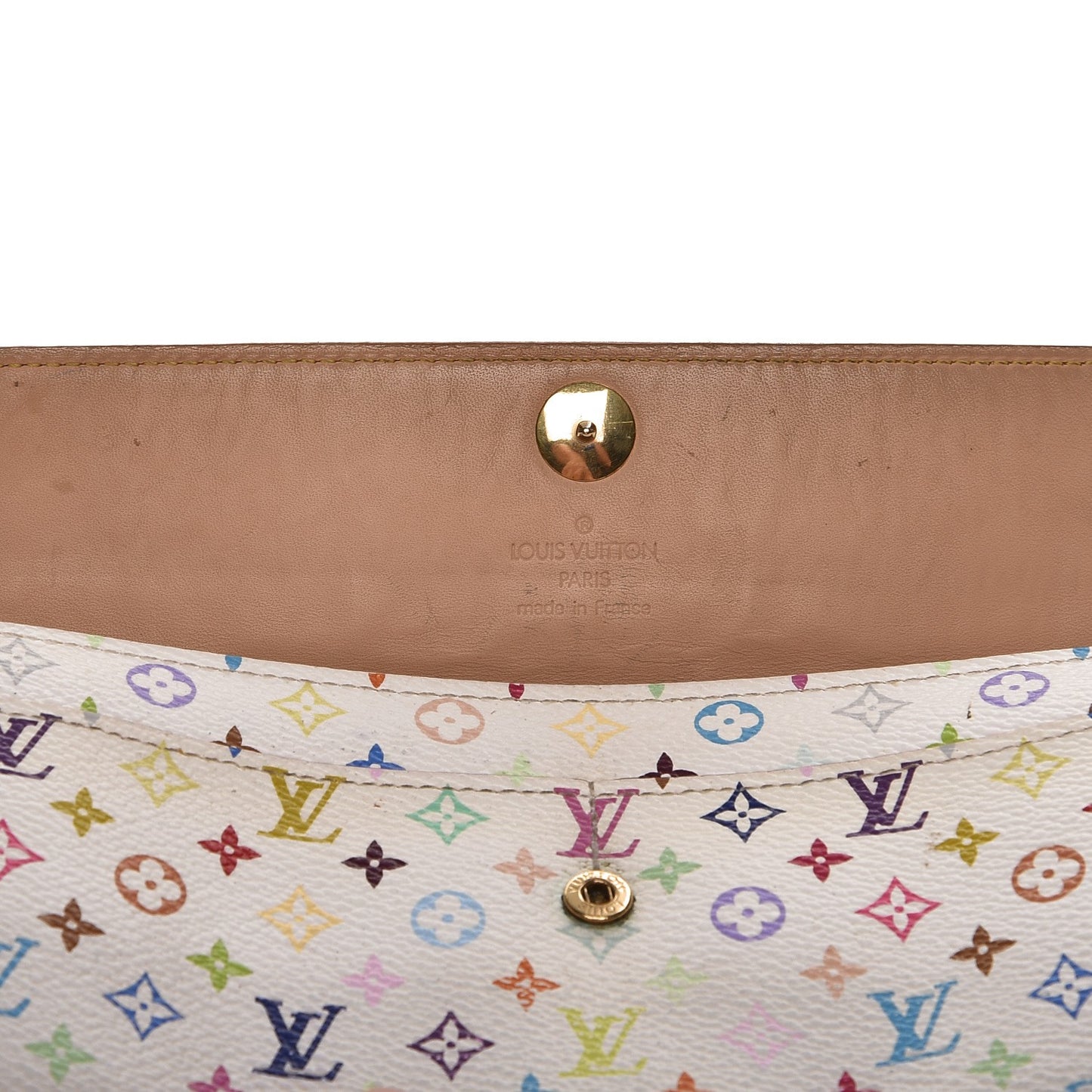 Monogram Multicolor Sarah Wallet White