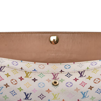 Louis Vuitton Monogram Multicolor Sarah Wallet White 10 of 12