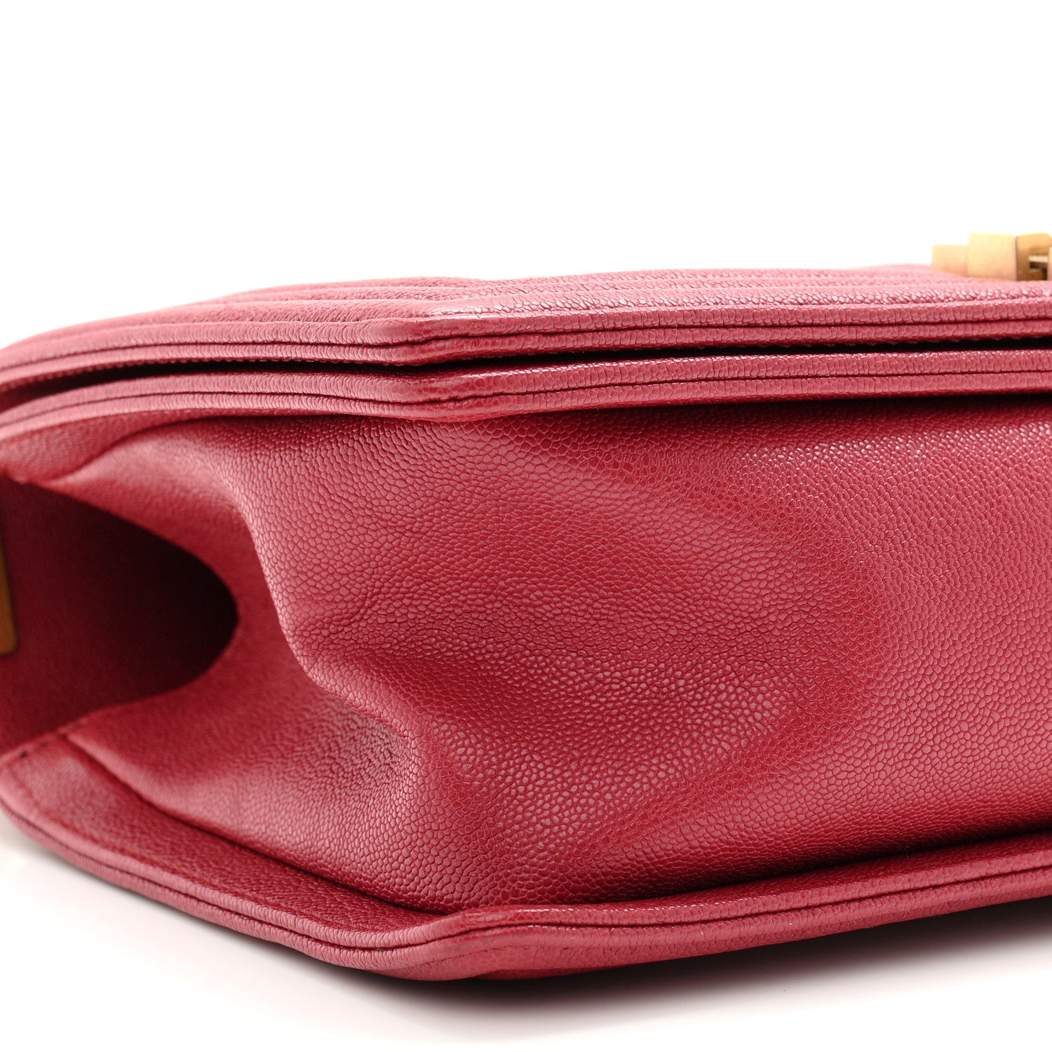 Chanel Caviar Quilted Medium Boy Flap Dark Red 9 of 10