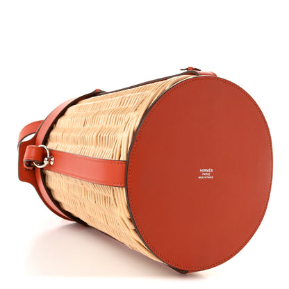 Hermes Swift Wicker Sac Farming Picnic Bag Naturel Terre Battue 4 of 9