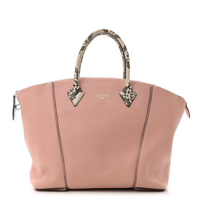 Louis Vuitton Veau Cachemire Snakeskin Soft Lockit MM Magnolia 1 of 9