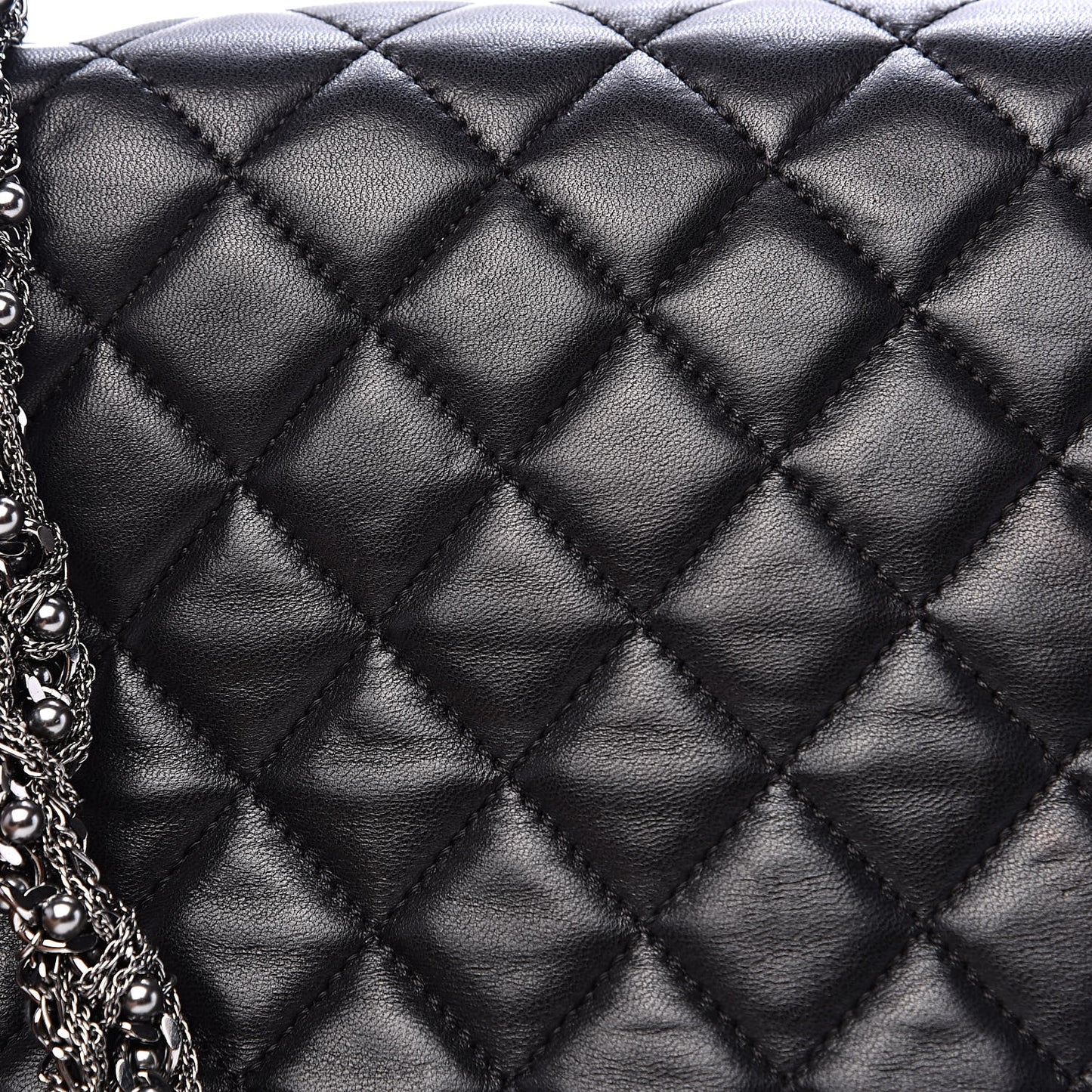 Lambskin Quilted Medium Westminster Pearl Flap Black
