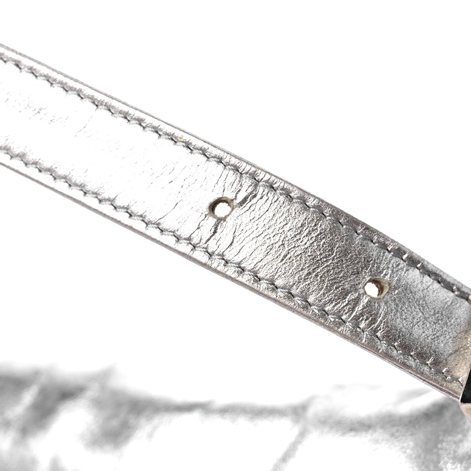 Fendi Metallic Calfskin Baguette Silver 13 of 14