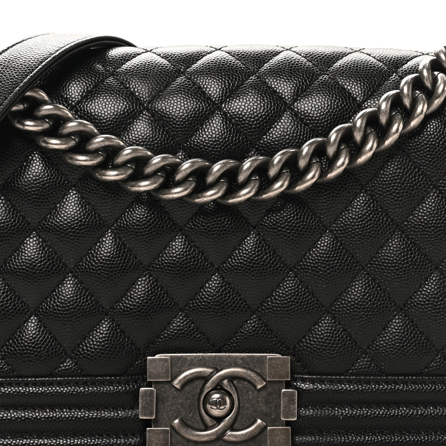Chanel Caviar Quilted Medium Boy Flap Black 8 of 12